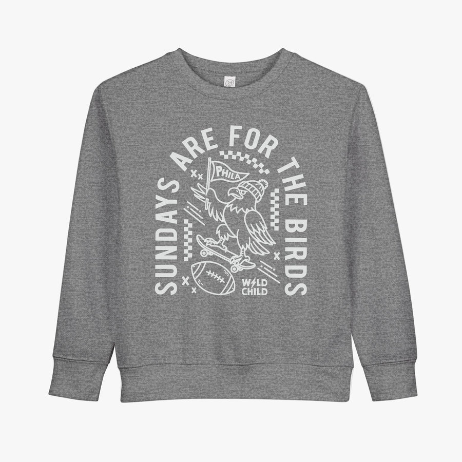 Toddler Sundays Are For The Birds Crewneck