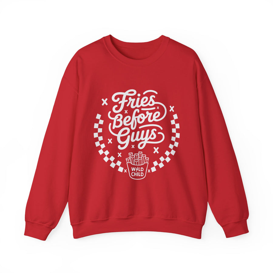 Fries Before Guys Adult Crewneck